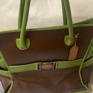 Brown and Green Women's Tote Bag
